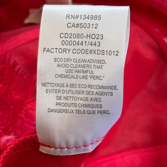 For Love & Lemons Bustier Gown Tulle Dress Red Size XXS NWT - Picture 12 of 12
